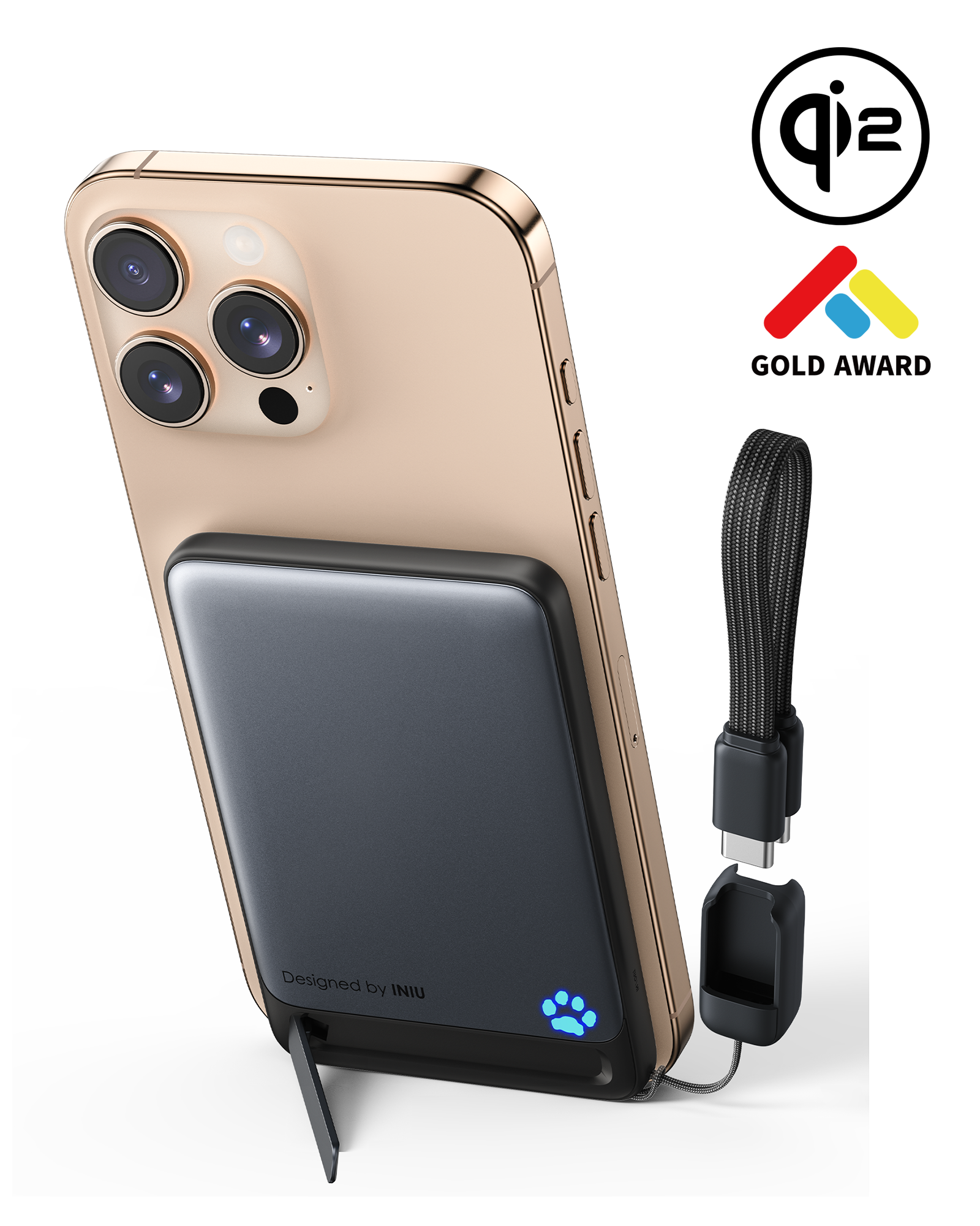 Batterie externe INIU SnapGo P71-E1 Magsafe Qi2 15 W la plus fine 5 000 mAh