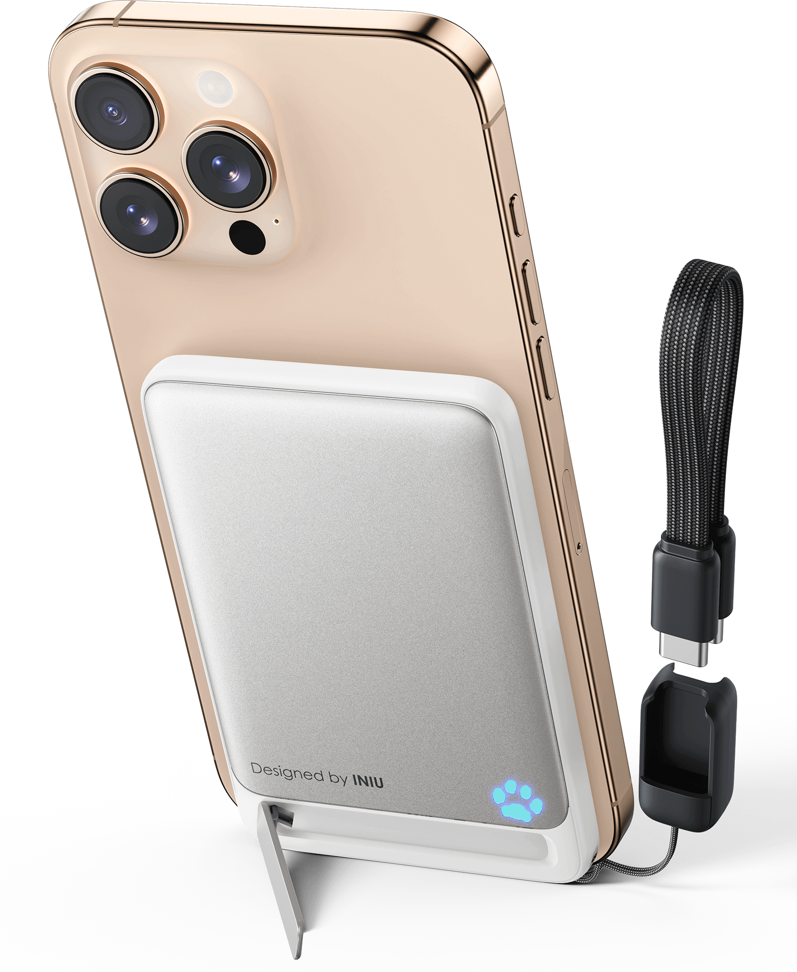 INIU Powerbank SnapGo P71-E1 Magsafe Qi2 15 W, najcieńszy, 5000 mAh