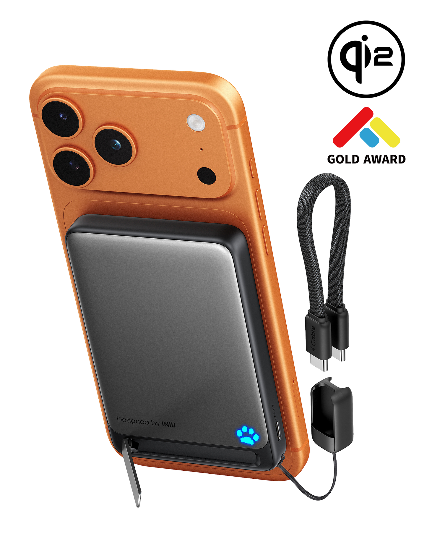 INIU Ładowarka bezprzewodowa SnapGo P73-E1 Qi2 15 W 10000 mAh