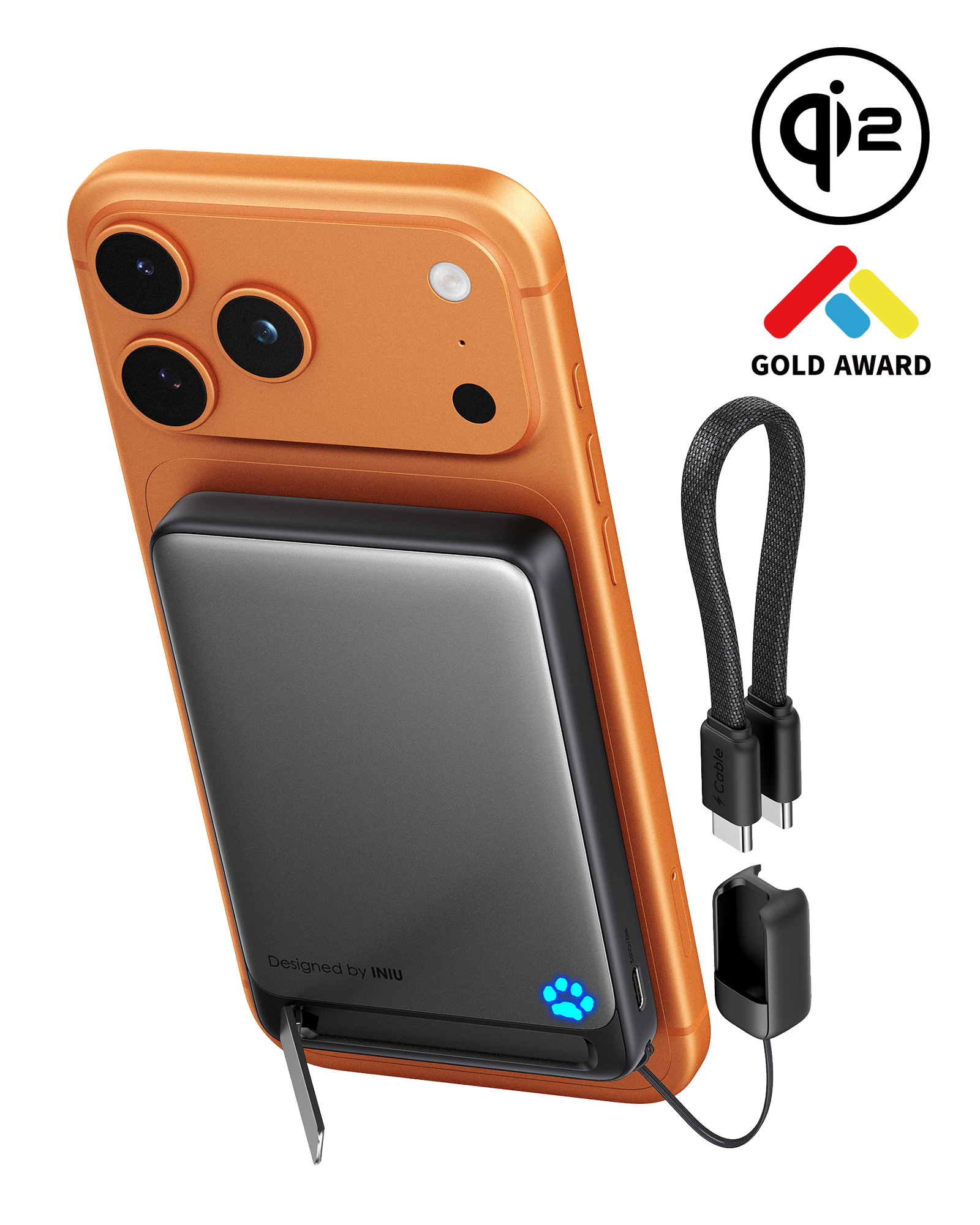INIU Ładowarka bezprzewodowa SnapGo P73-E1 Qi2 15 W 10000 mAh