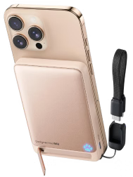 INIU SnapGo磁吸式行動電源 10000mAh 15W，支援Qi2和MagSafe協定。