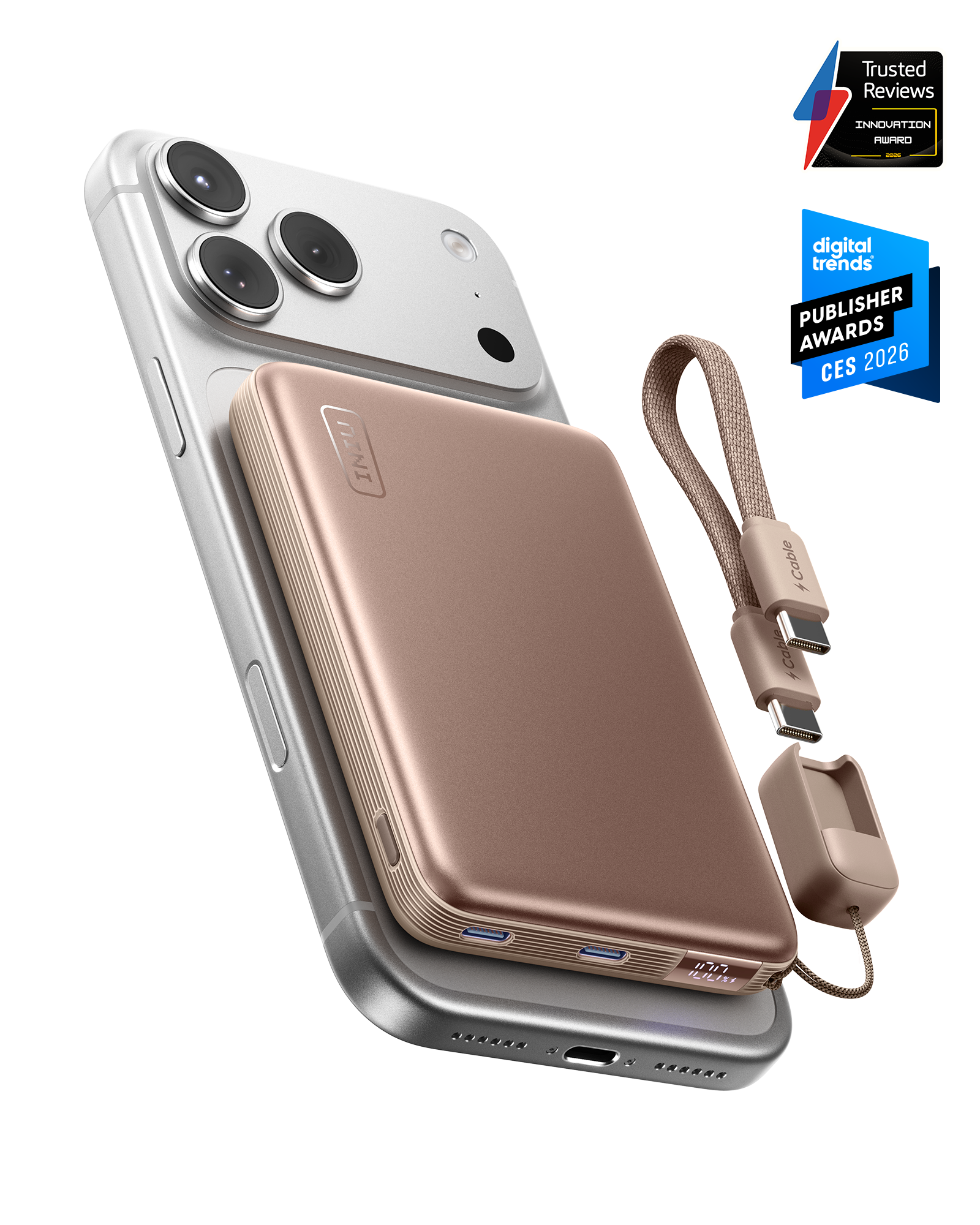 INIU SnapGo Air P781 マグネット式モバイルバッテリー Qi2.2