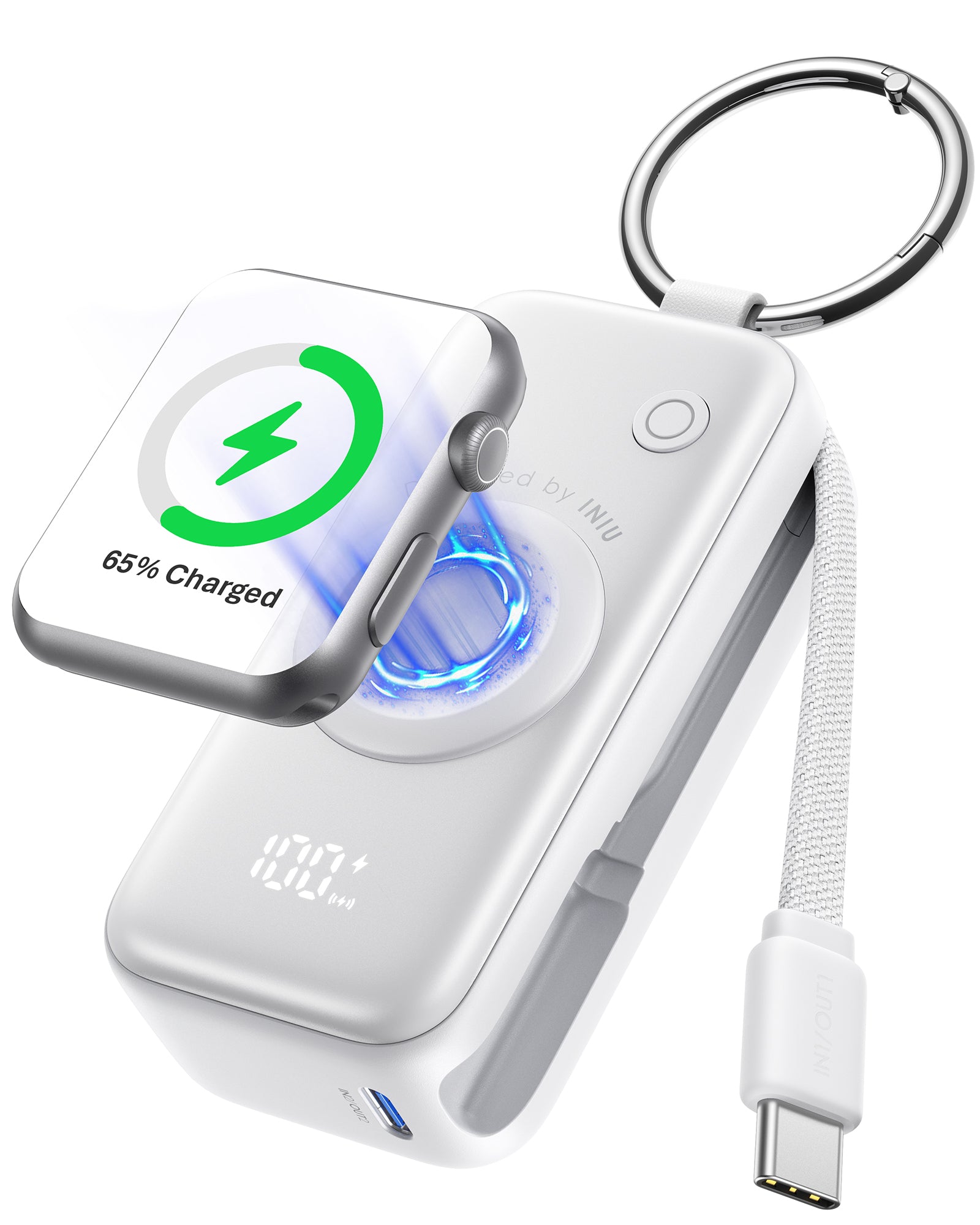 INIU SnapGo P81 行動電源，適用於 iWatch，5W 功率，5000mAh 容量
