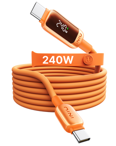 INIU C411 USB-C to USB-C Cable 240W with LED Display, 6.6ft / 2m