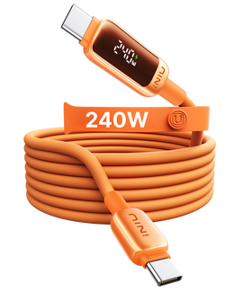 INIU C411 USB-C to USB-C Cable 240W with LED Display, 6.6ft / 2m