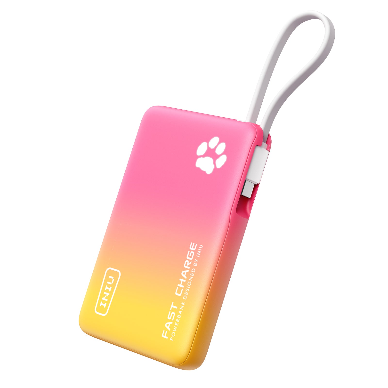 INIU Pawsible P41L-E2 Power Bank with Build in Cable Slimmest 45W 10000mAh