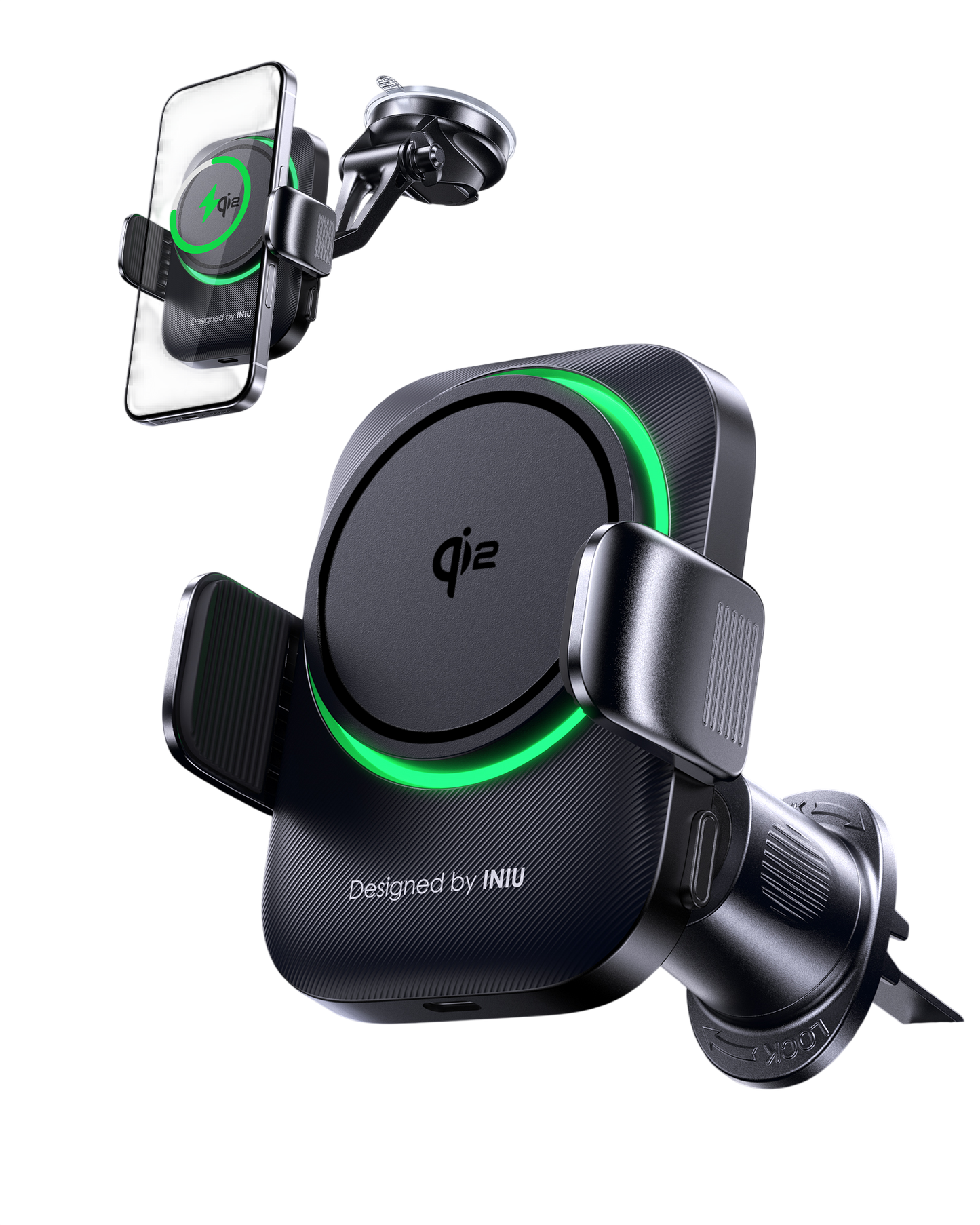INIU SnapGo V11 Qi2 15W Magnetic Wireless Car Charger