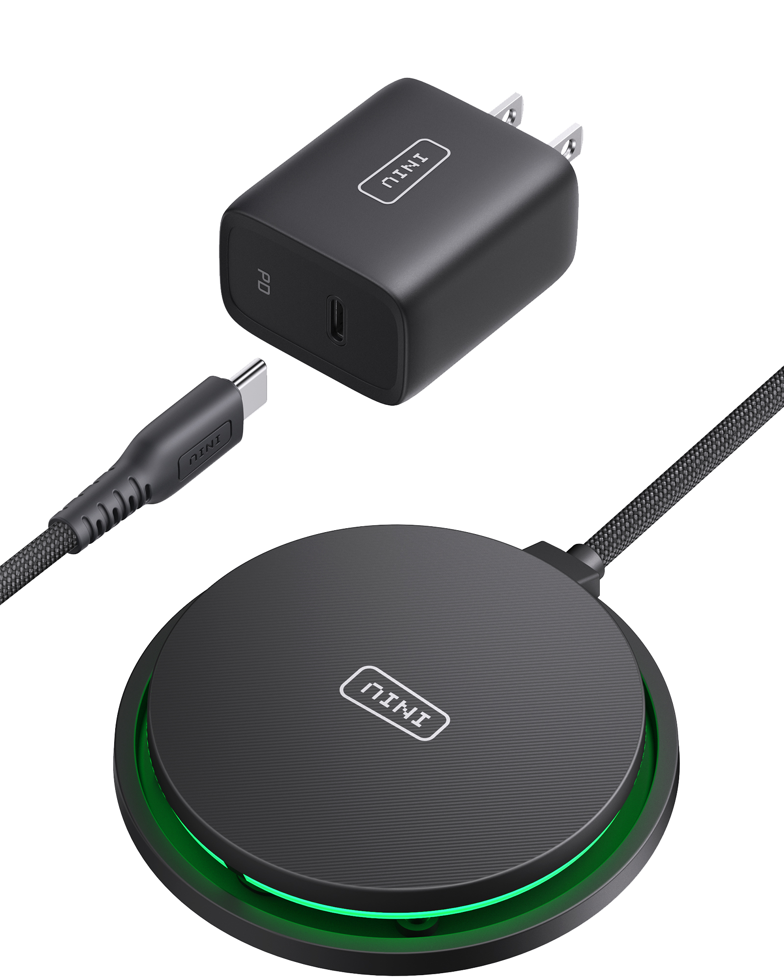 INIU W11-E1 Qi2 15W Magnetic LED Wireless Charger