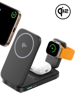 INIU SnapGo W31 Qi2 15W 3 in 1 マグネット式折りたたみ式ワイヤレス充電器