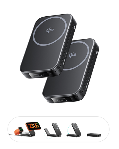INIU SnapGo W31 Qi2 15W 3 in 1 Magnetic Foldable Wireless Charger