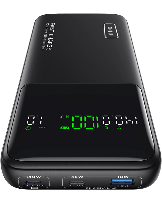 INIU B64 Power Bank with Digital Display - 140W Fast Charging Ports