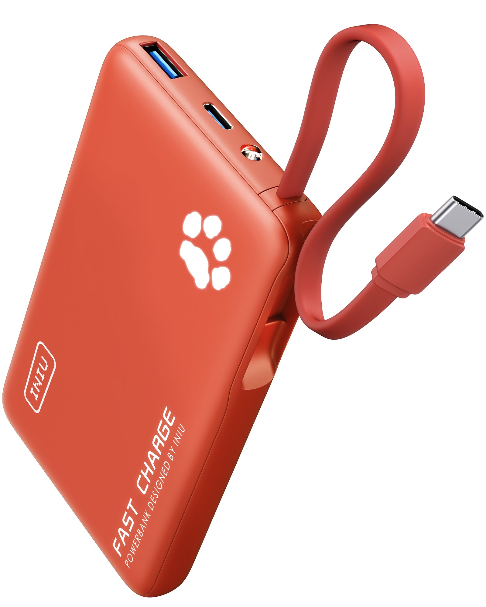 [New] INIU Pawsible P41L-E1 Power Bank with Build in Cable Slimmest 20W 10000mAh