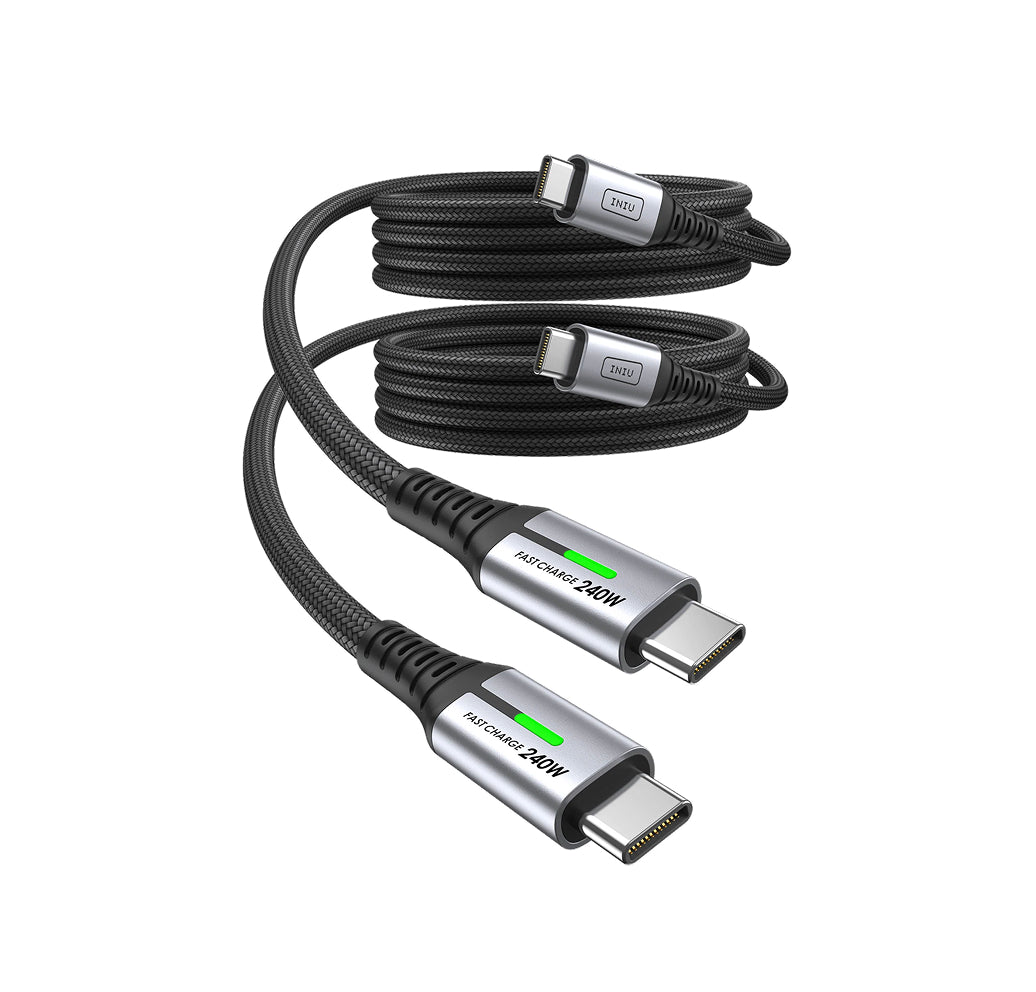 INIU D7CC USB C to C Cable 240W (6.6ft, 2-Pack) hover