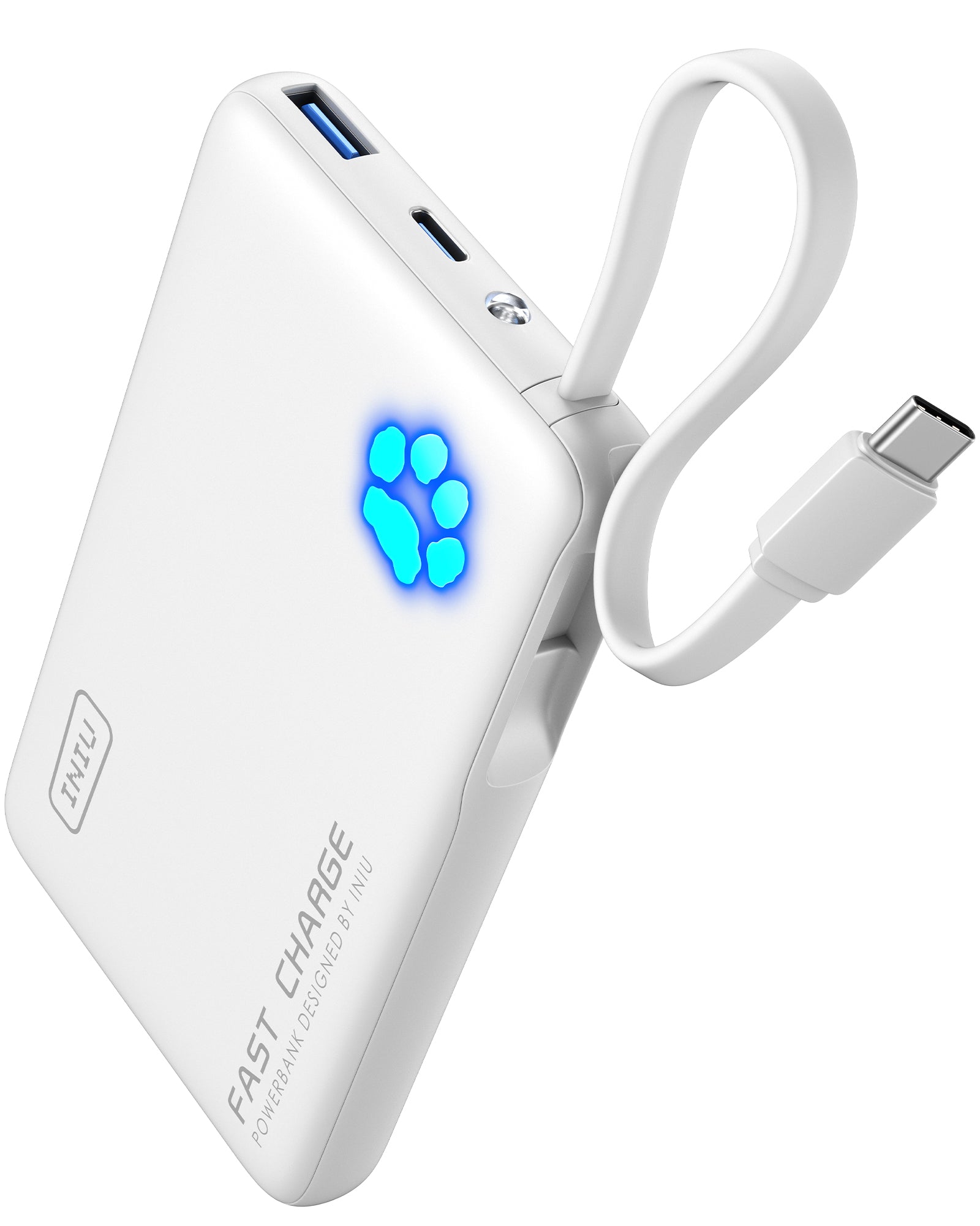 [New] INIU Pawsible P41L-E1 Power Bank with Build in Cable Slimmest 20W 10000mAh