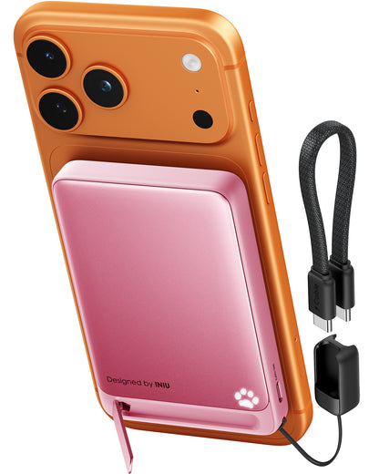 INIU Batería externa magnética SnapGo de 10000 mAh y 15 W, compatible con Qi2 y MagSafe.