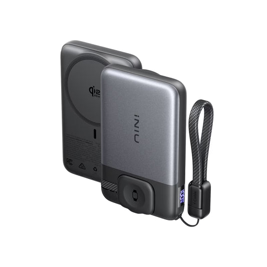 INIU SnapGo Magnetic Power Bank 10000mAh 25W, Qi2.2 MagSafe, Apple Watch Charger