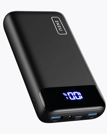 INIU Power Bank, Slimmest 10000mAh Bateria Externa Carga Rapida, 3A USB C  Cargador Portatil 3 Puertos
