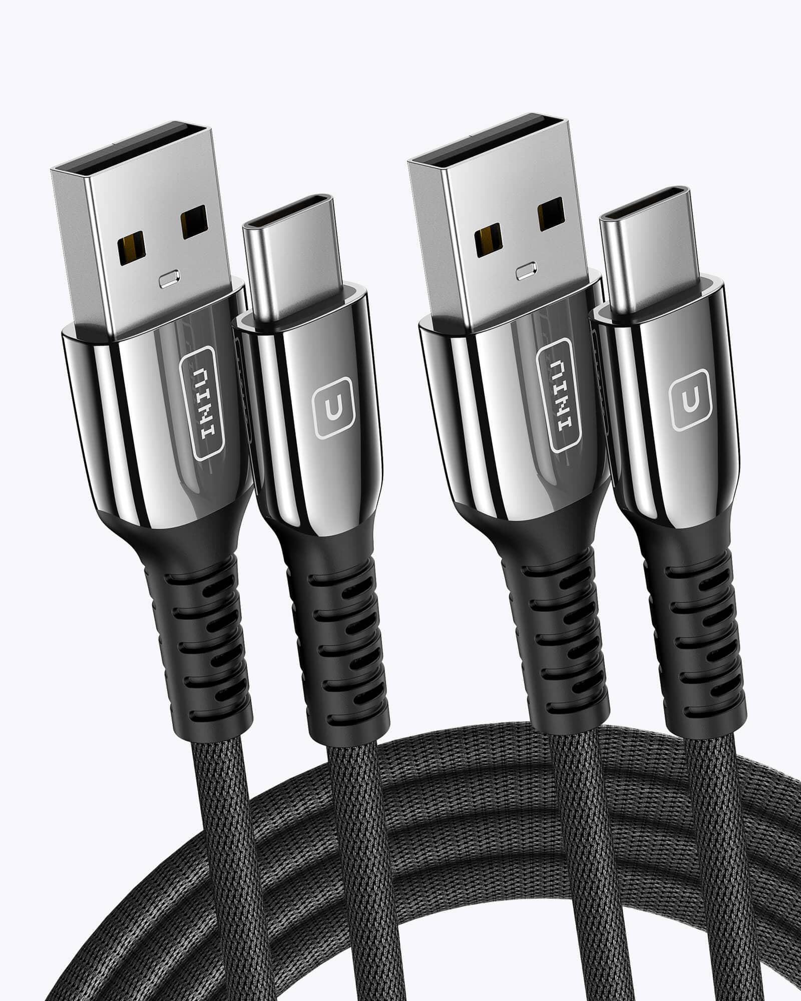 INIU D7C Anti-Rupture USB C Cable (6.6ft, 2-Pack)